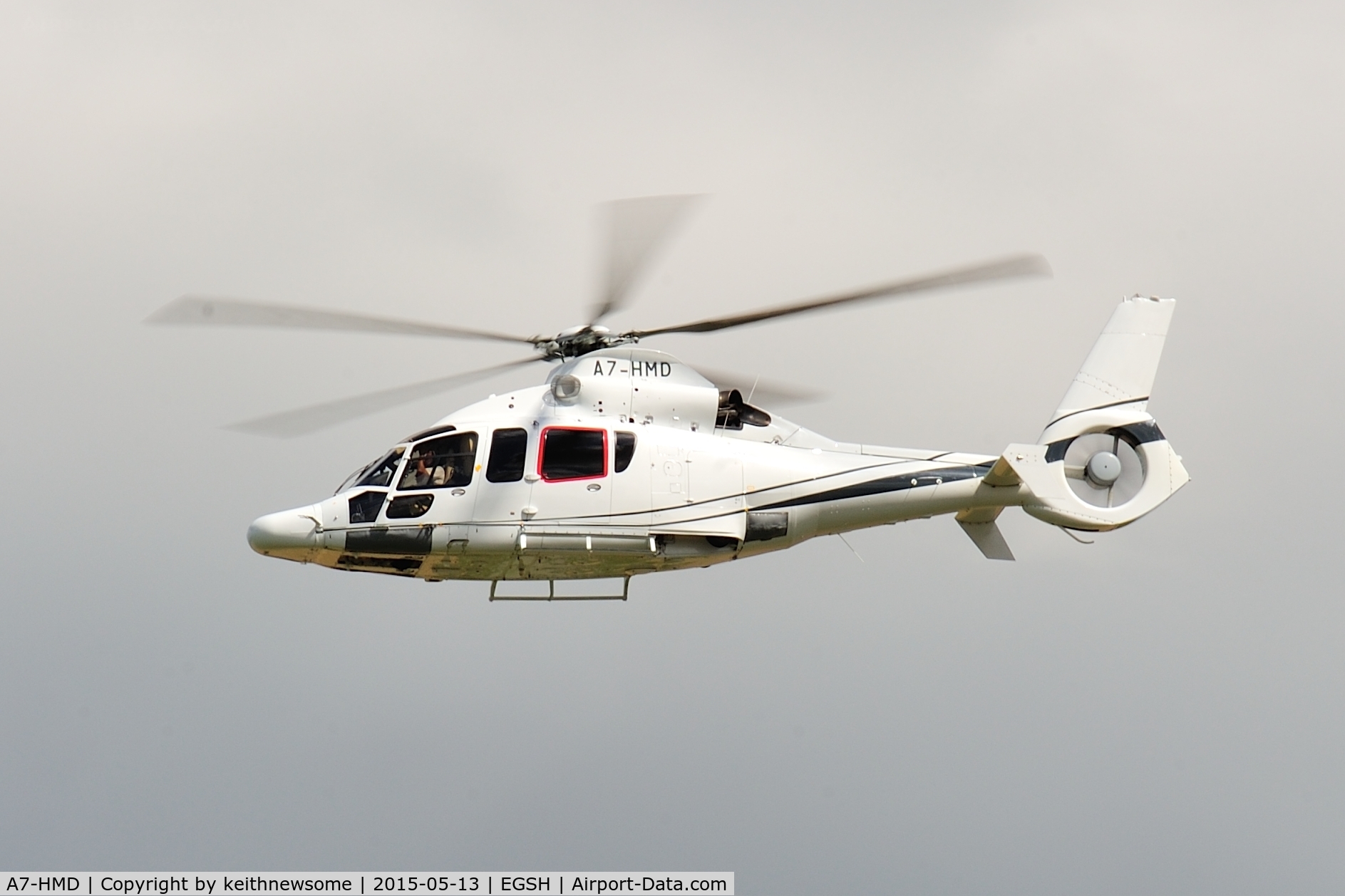 A7-HMD, 2009 Eurocopter EC-155B-1 C/N 6850, Return visitor doing one ILS approach.