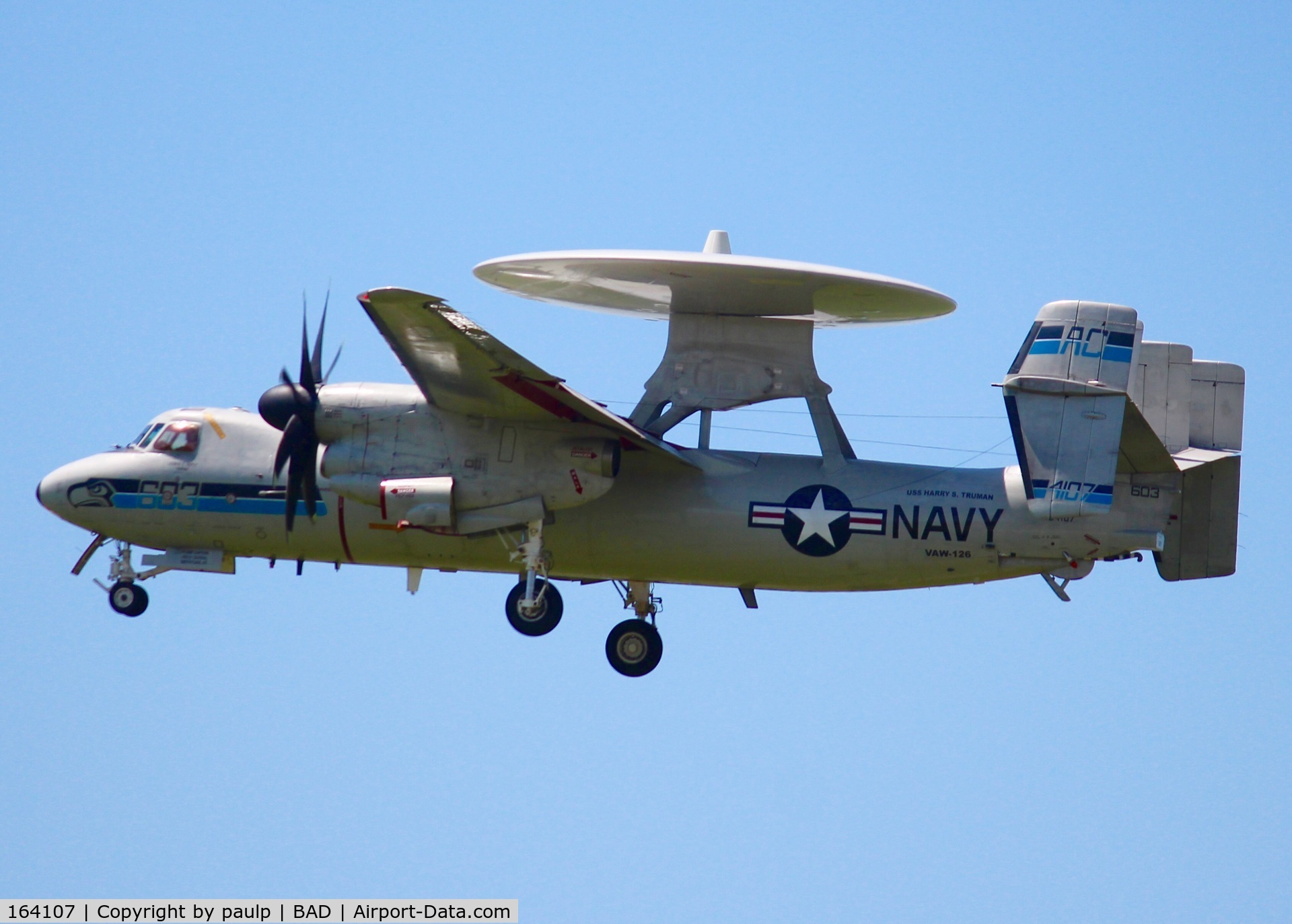 164107, Grumman E-2C Hawkeye Group 1 C/N A139, At Barksdale Air Force Base.