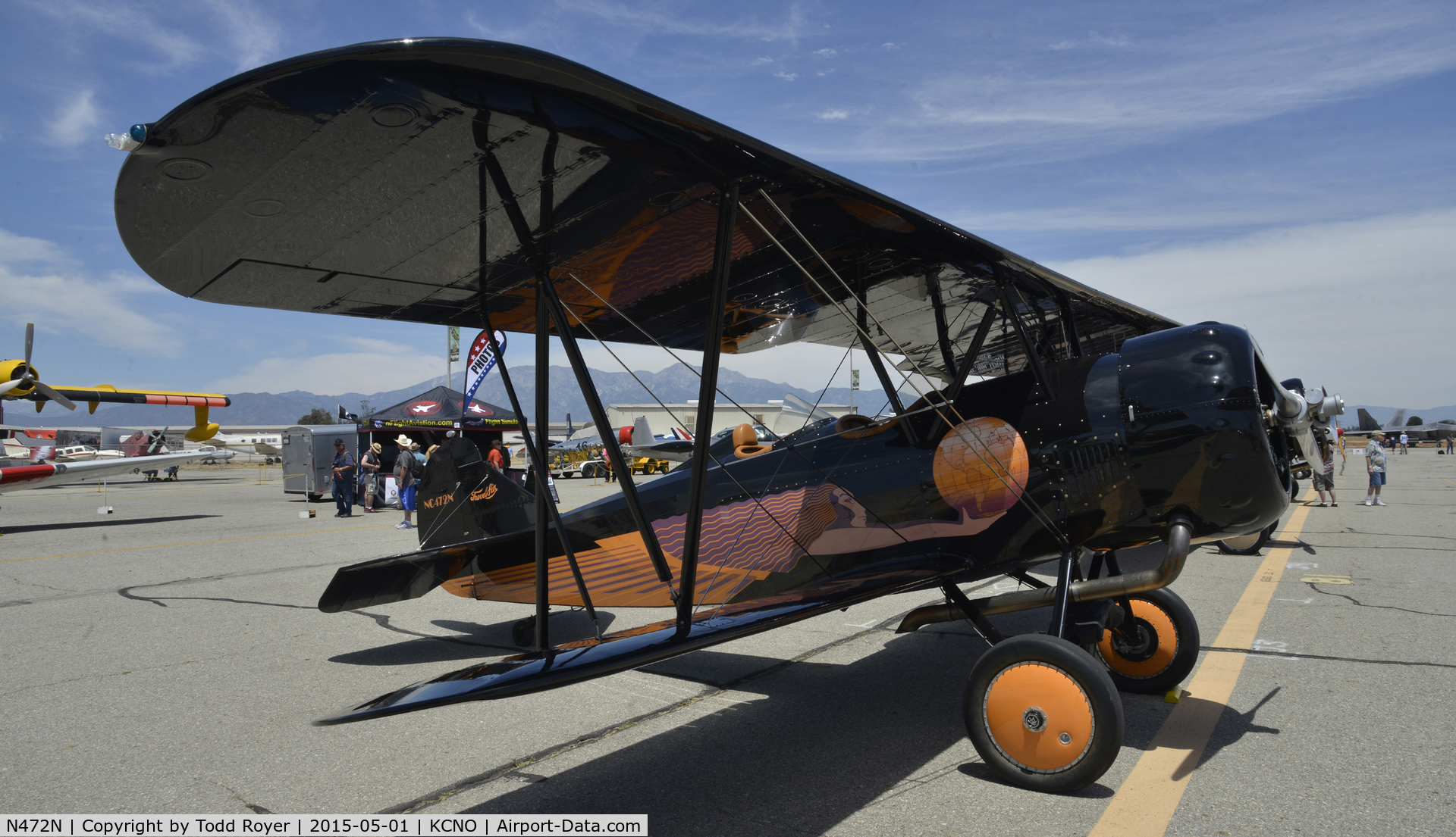 N472N, 1929 Travel Air D-4-D C/N 1362, On display at the 2015 Planes of Fame Airshow