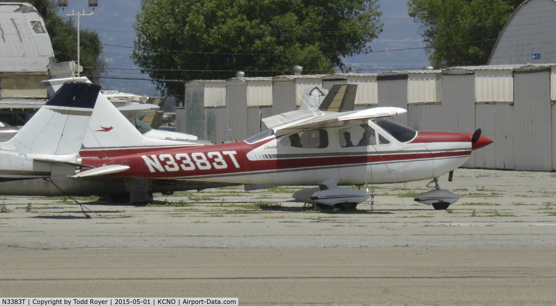 N3383T, 1967 Cessna 177 Cardinal C/N 17700683, Parked at Chino