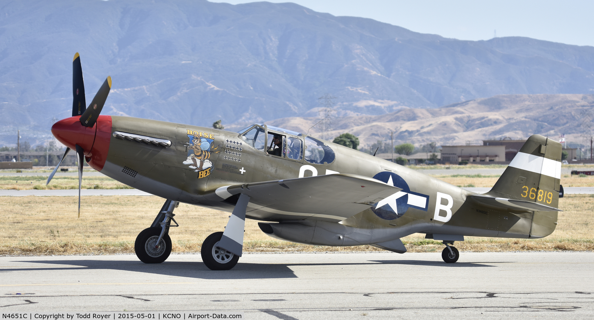 N4651C, 1943 North American P-51C-10 Mustang C/N 104-26688, Taxiing at Chino