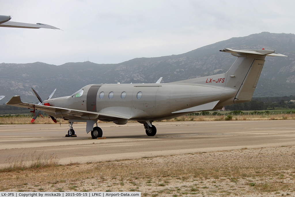 LX-JFS, 2011 Pilatus PC-12/47E C/N 1314, Parked