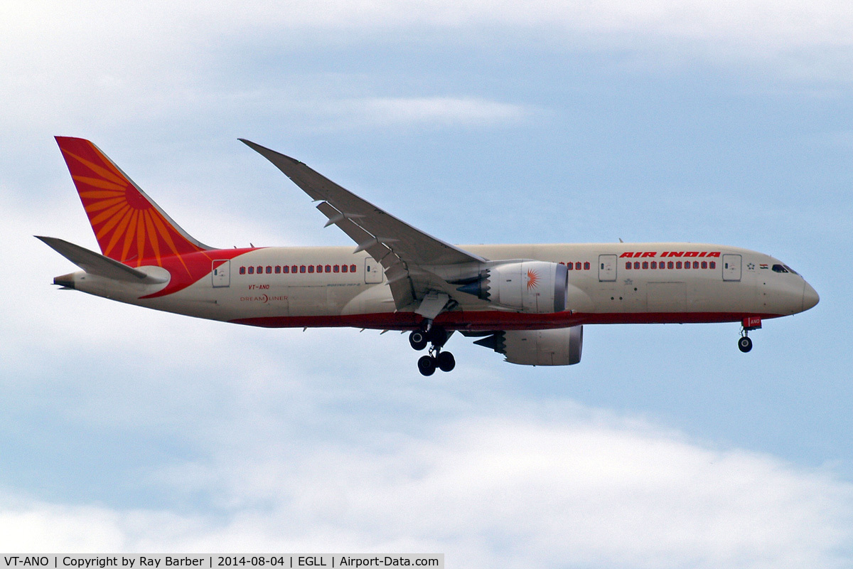 VT-ANO, 2013 Boeing 787-8 Dreamliner C/N 36286, Boeing 787-8 Dreamliner [36286] (Air India) Home~G 04/08/2014. On approach 27L.