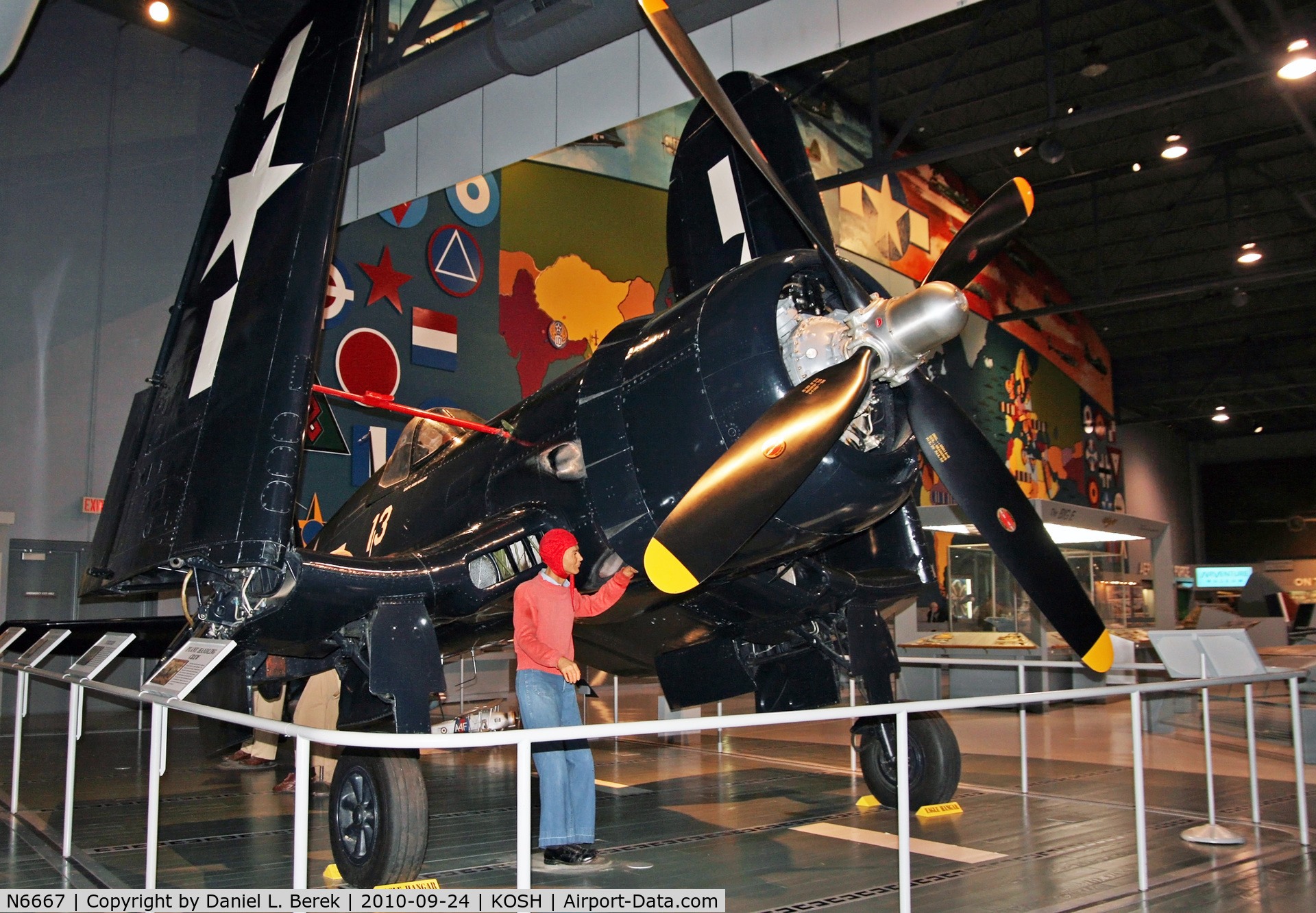 N6667, 1945 Vought F4U-4 Corsair C/N 9413, After its military career, the Corsair enjoyed many uses as a racer and aerobatic aircraft, owing to its extremely powerful engine.