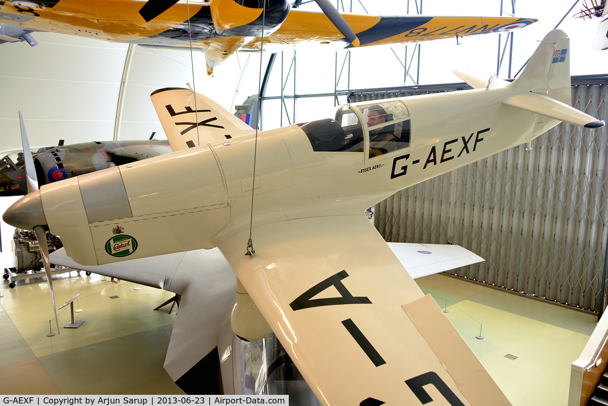 G-AEXF, Percival E-2H Mew Gull (replica) C/N Not found G-AEXF, On display at RAF Museum Hendon.