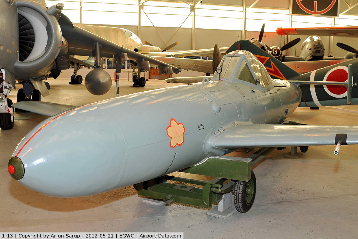 1-13, Yokosuka MXY-7 Ohka II C/N Not found 1-13, On display at RAF Museum Cosford,