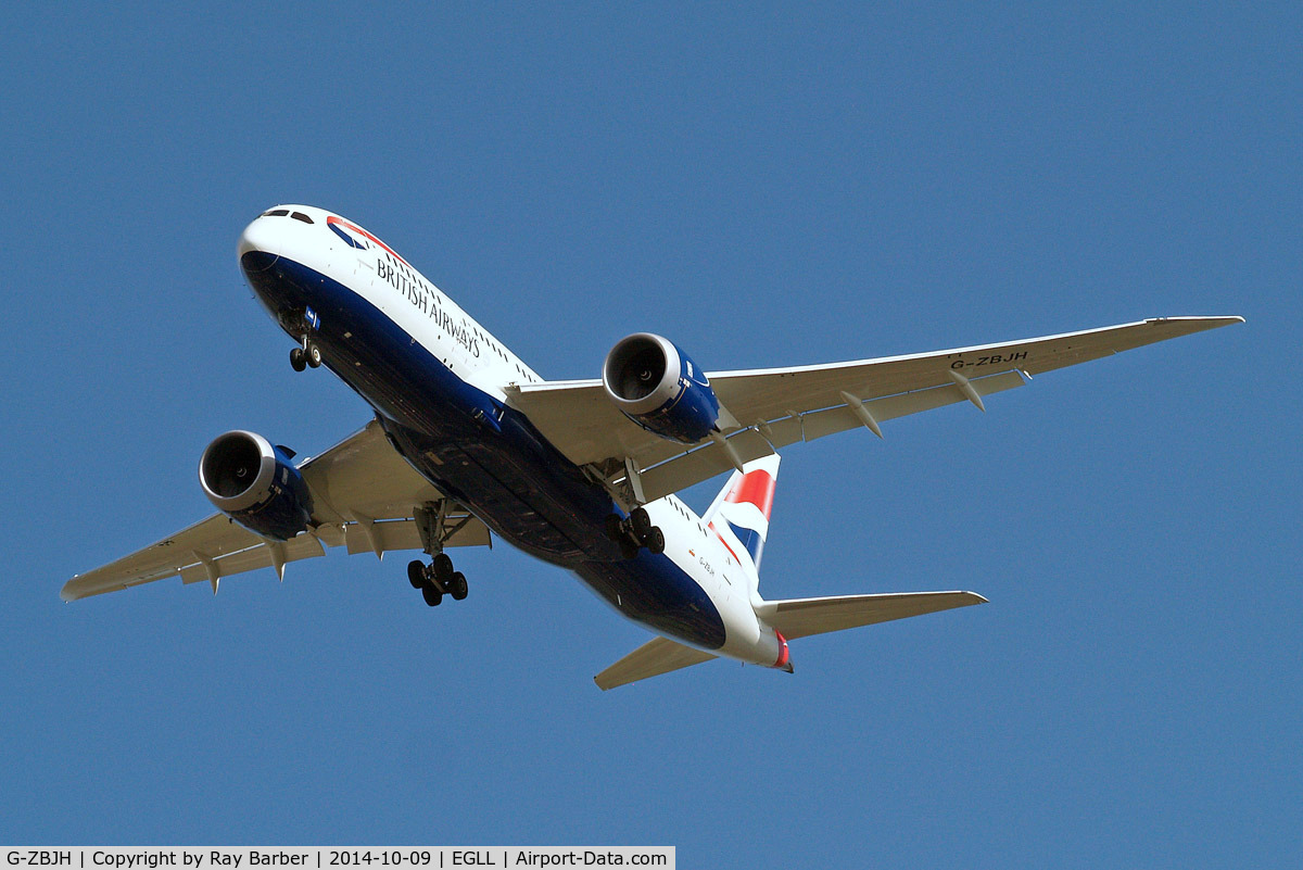 G-ZBJH, 2014 Boeing 787-8 Dreamliner C/N 38615, Boeing 787-8 Dreamliner [38615] (British Airways) Home~G 09/10/2014. On approach 27R.