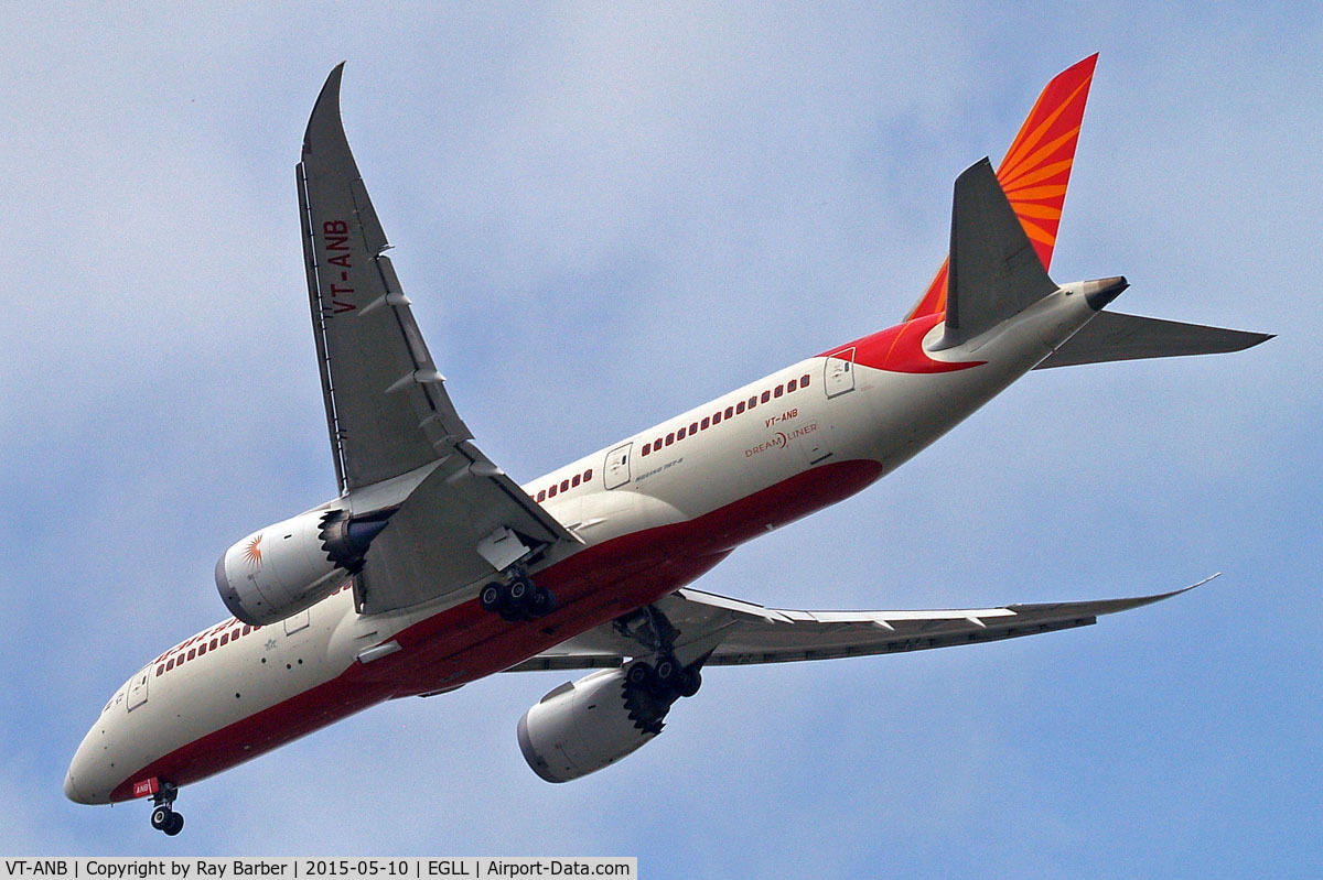 VT-ANB, 2011 Boeing 787-8 Dreamliner C/N 36274, Boeing 787-8 Dreamliner [36279] (Air India) Home~G 10/05/2015. On approach 27R.