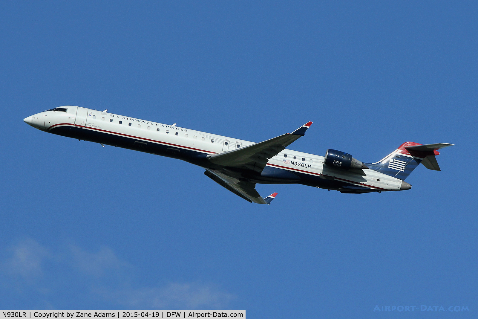 N930LR, 2005 Bombardier CRJ-900ER (CL-600-2D24) C/N 15030, Departing DFW Airport