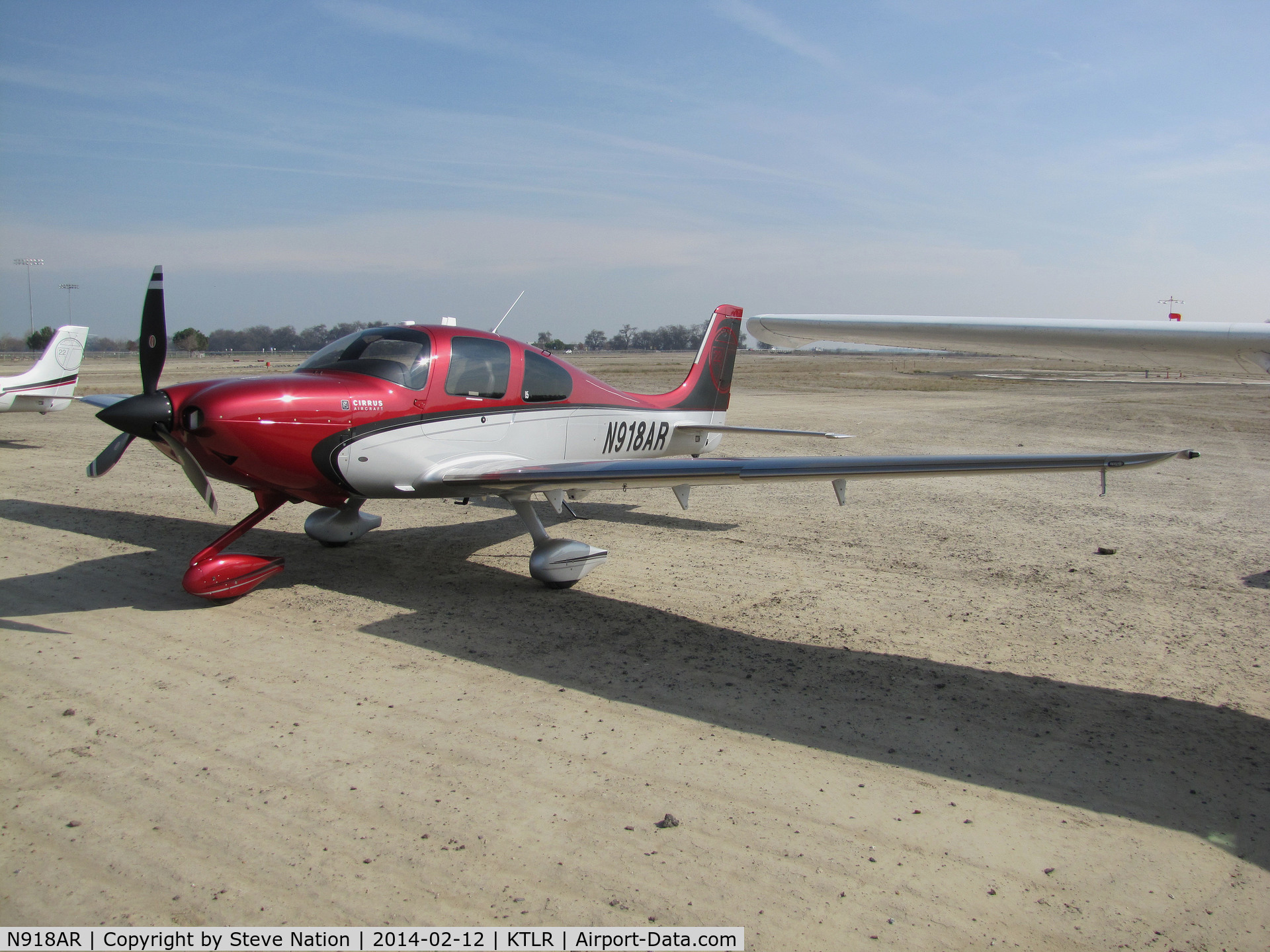 N918AR, 2013 Cirrus SR22T C/N 0610, Excelsior Metals Inc. Cirrus Design SR22T from Fresno, CA @ Mefford Field (Tulare, CA) for 2014 International Ag Expo