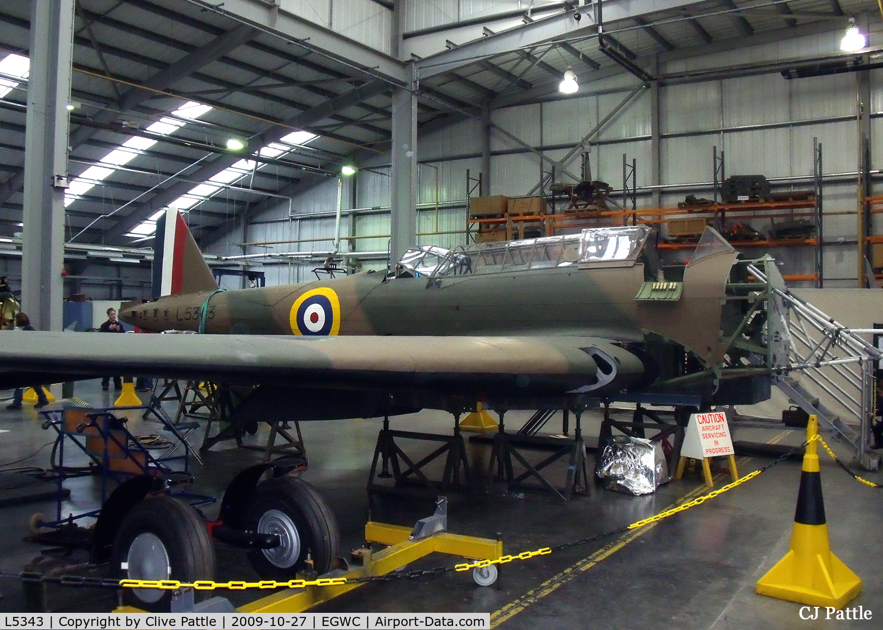 L5343, 1939 Fairey Battle I C/N L5343, Pictured within the Michael Beetham Conservation Centre annex to the RAF Museum at Cosford undergoing restoration to display standard. It was later moved to RAFM Hendon.