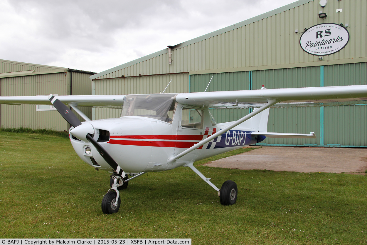 G-BAPJ, 1972 Reims FRA150L Aerobat C/N 0196, Reims FRA150L Aerobat looking immaculate after a bare metal respray by RS Paintworks at Fishburn Airfield. May 23rd 2015.