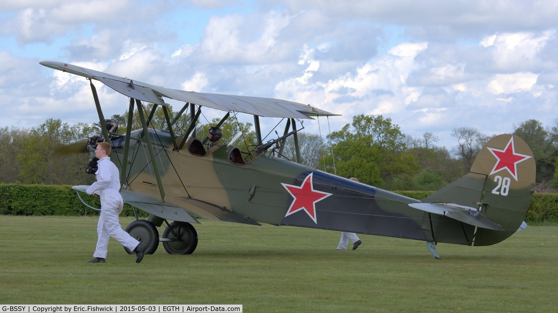 G-BSSY, 1944 Polikarpov Po-2 C/N 0094, 1. G-BSSY at the Shuttleworth VE Day Commemorative Airshow, May 2015