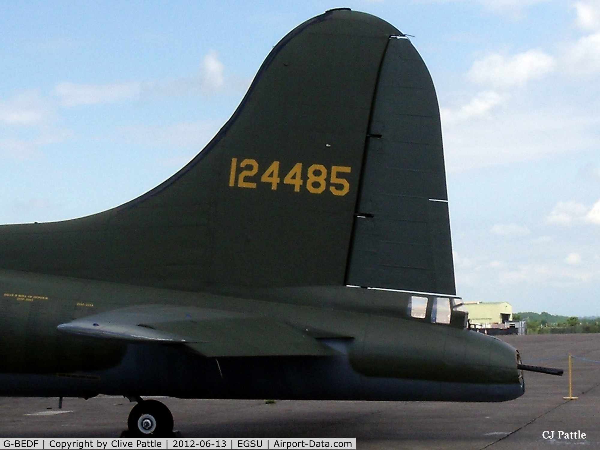 G-BEDF, 1944 Boeing B-17G Flying Fortress C/N 8693, Showing the tail area detail