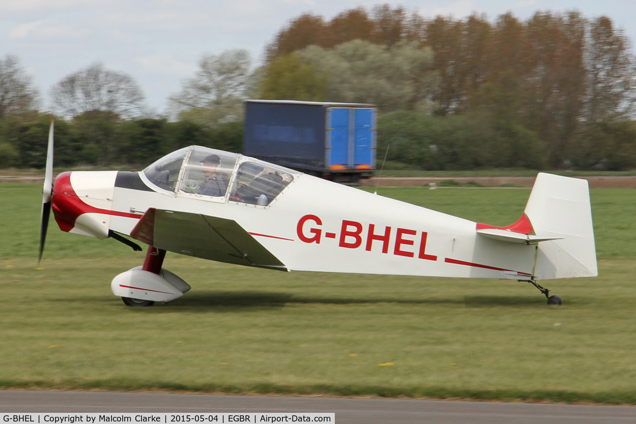 G-BHEL, 1957 SAN Jodel D-117 C/N 735, SAN Jodel D-117 at The Real Aeroplane Club's Auster Fly-In, Breighton Airfield, May 4th 2015.