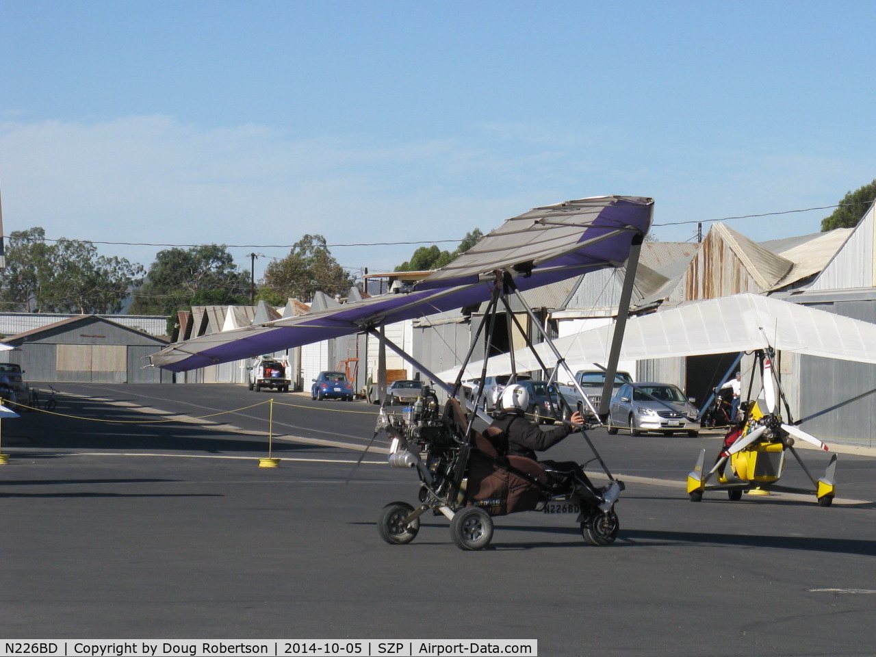 N226BD, North Wing Apache ST C/N 2261107, 2008 North Wing Design APACHE ST weight-shift control ultralight trike, Rotax 582 pusher, taxi after short landing Rwy 22