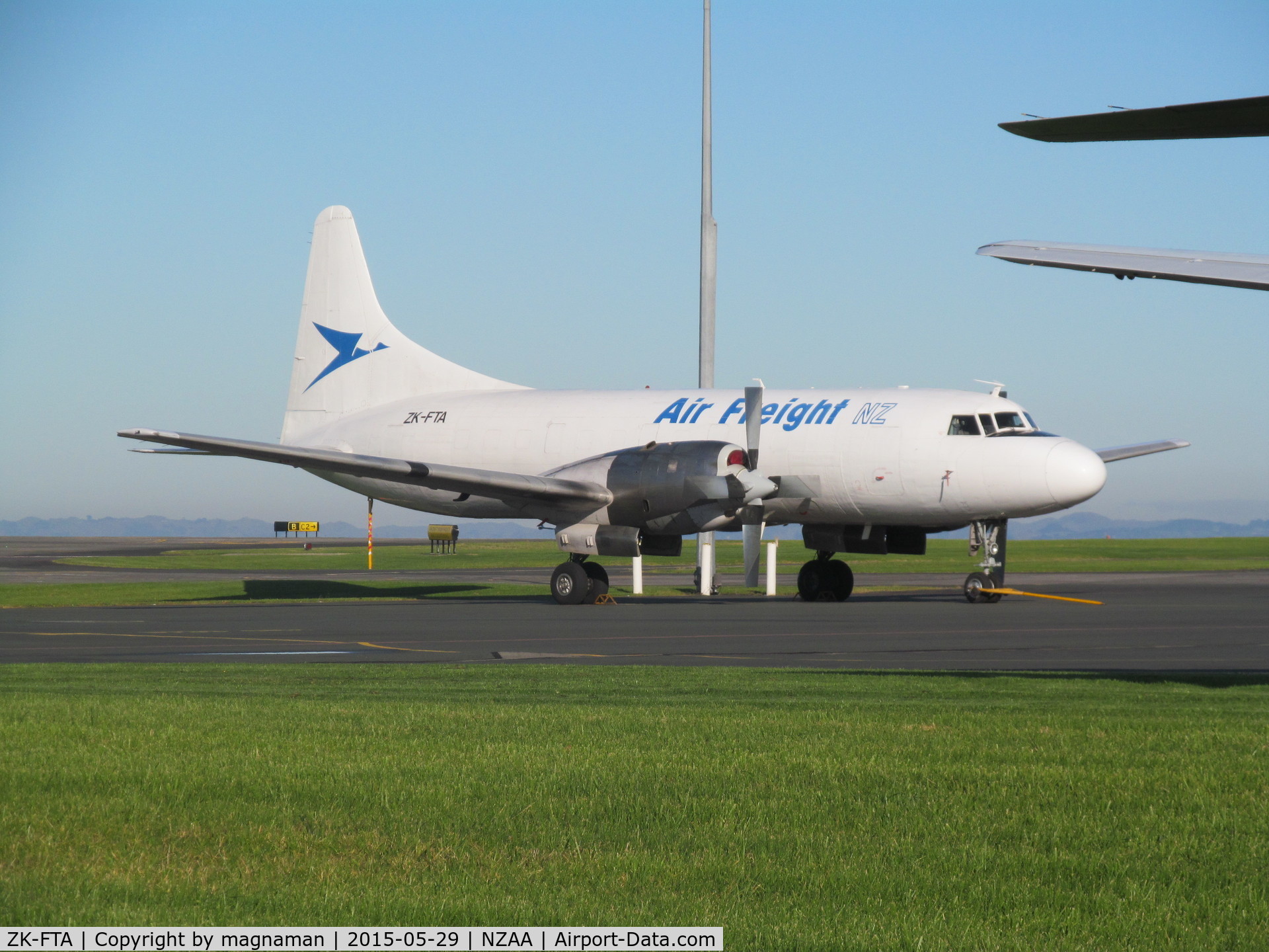 ZK-FTA, Convair 580(F) C/N 168, on home apron - akl