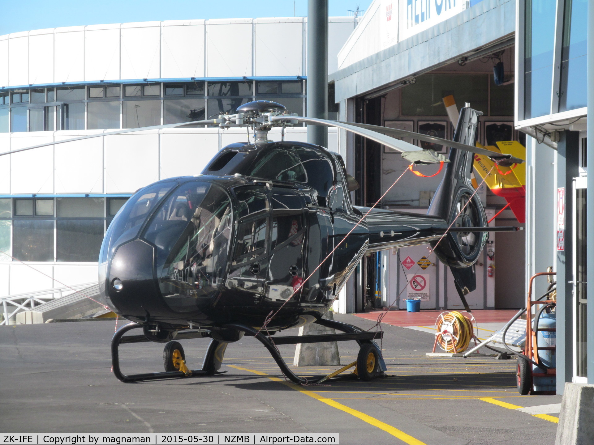 ZK-IFE, 2008 Eurocopter EC-120B Colibri C/N 1502, At mechanics bay today