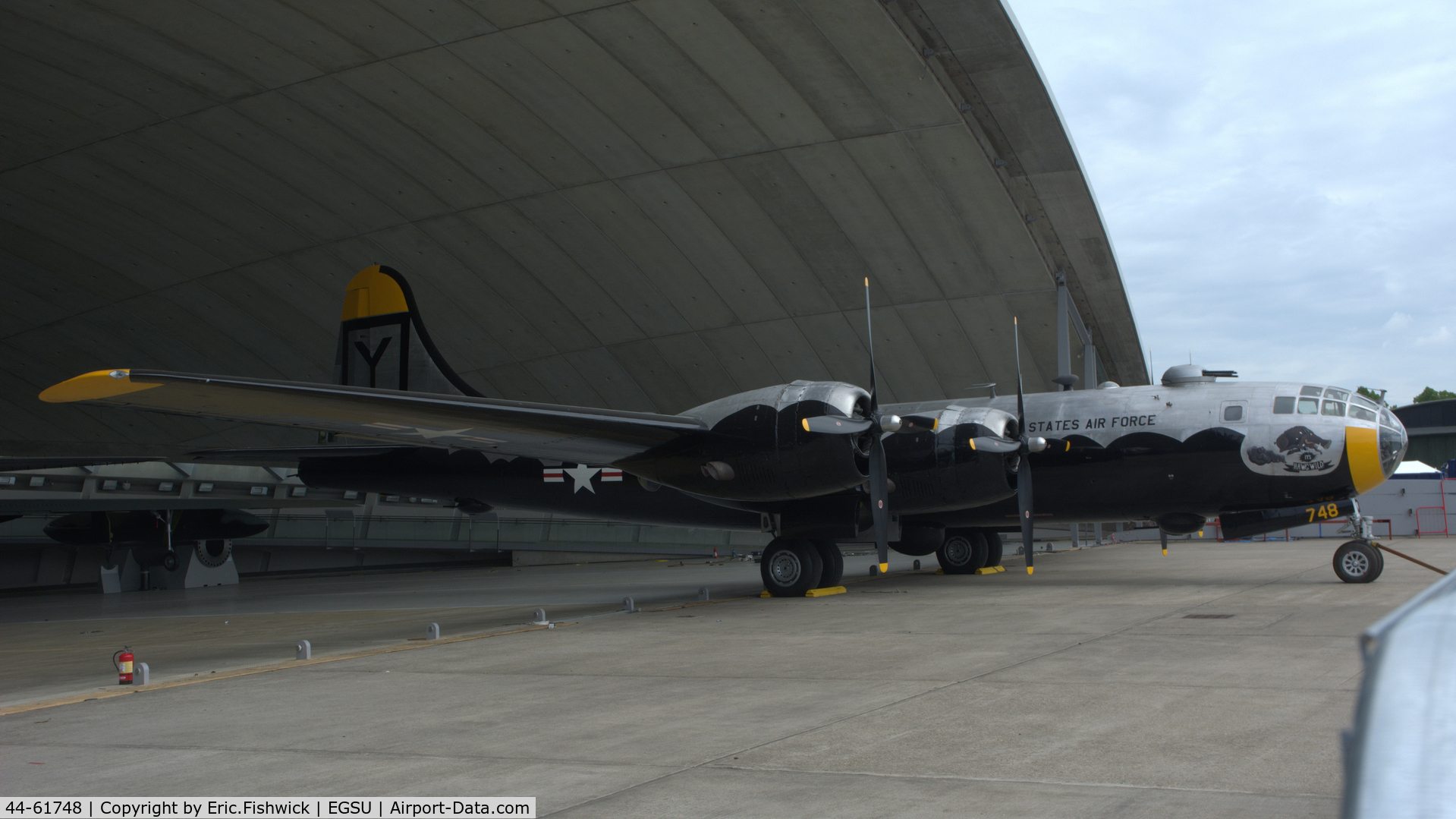 44-61748, 1945 Boeing B-29A Superfortress C/N 11225, 3, 44-61748 'Hawg Wild' emerges from the American Air Museum.