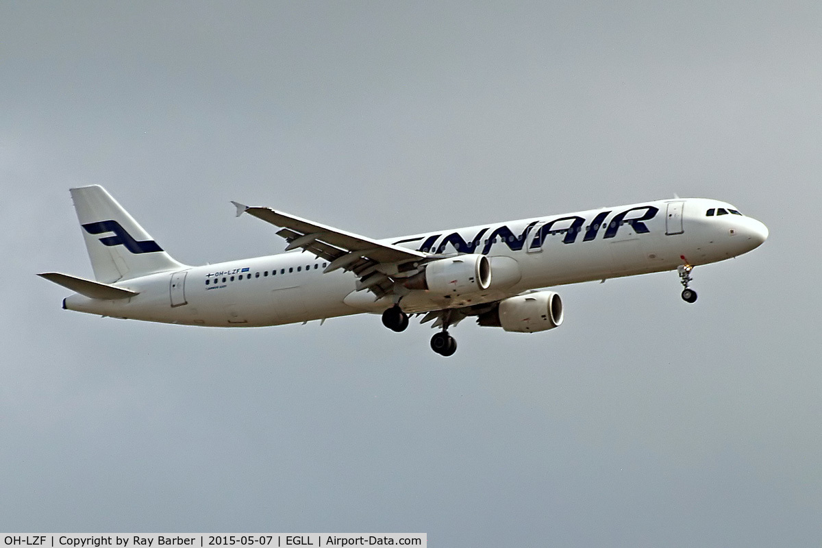 OH-LZF, 2004 Airbus A321-211 C/N 2208, Airbus A321-211 [1478] (Finnair) Home~G 07/05/2015. On approach 27L.