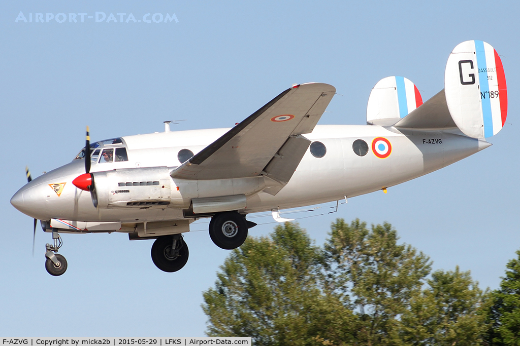 F-AZVG, Dassault MD-312 Flamant C/N 189, Landing