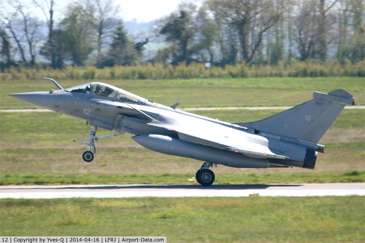 12, Dassault Rafale M C/N 12, Dassault Rafale M, Landing rwy 08, Landivisiau Naval Air Base (LFRJ)