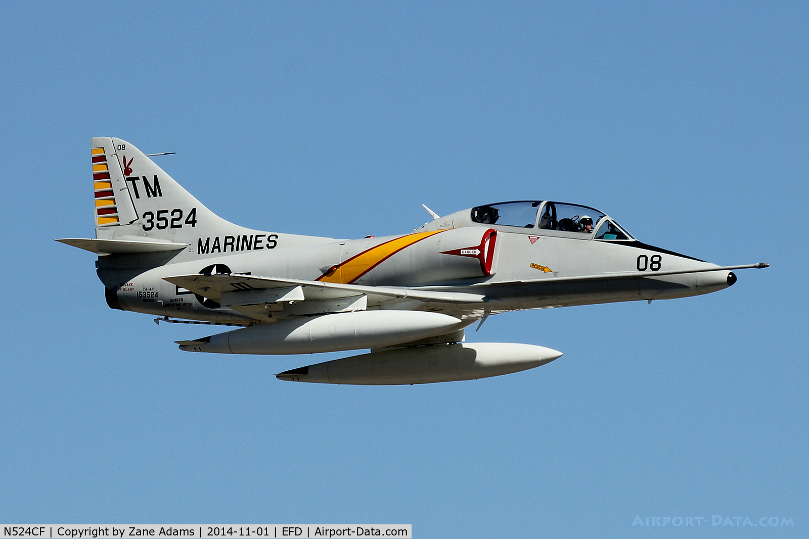 N524CF, 1967 Douglas TA-4F Skyhawk C/N 13590, The Collings Foundation TA-4F at the 2015 Wings Over Houston Airshow