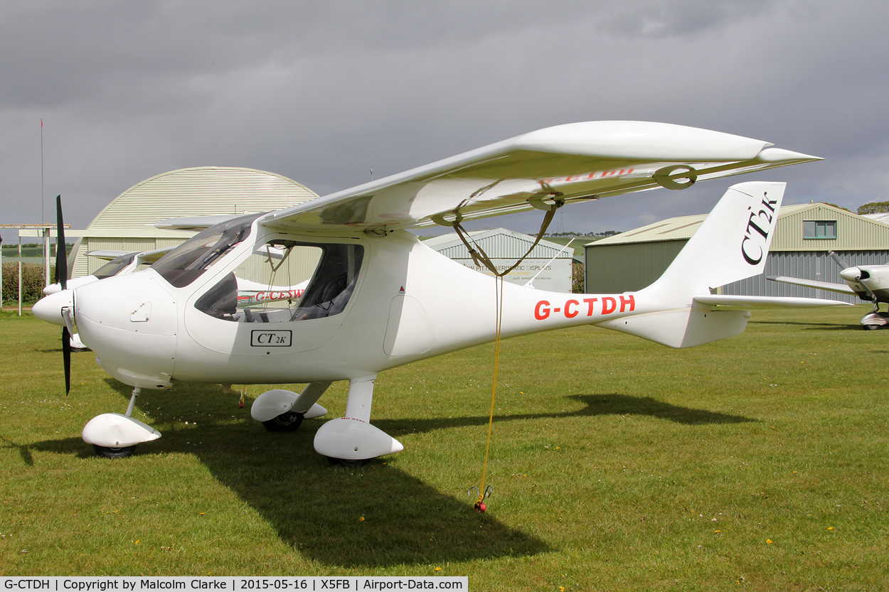 G-CTDH, 2003 Flight Design CT2K C/N 7939, Flight Design CT2K at the opening of Fishburn Airfield's new clubhouse, May 16th 2015.