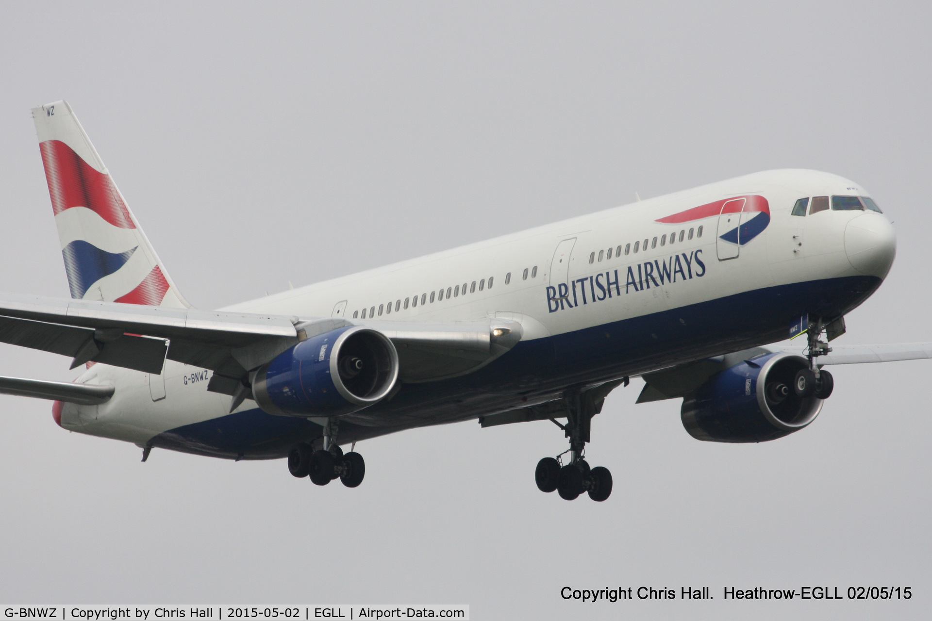 G-BNWZ, 1997 Boeing 767-336/ER C/N 25733, British Airways