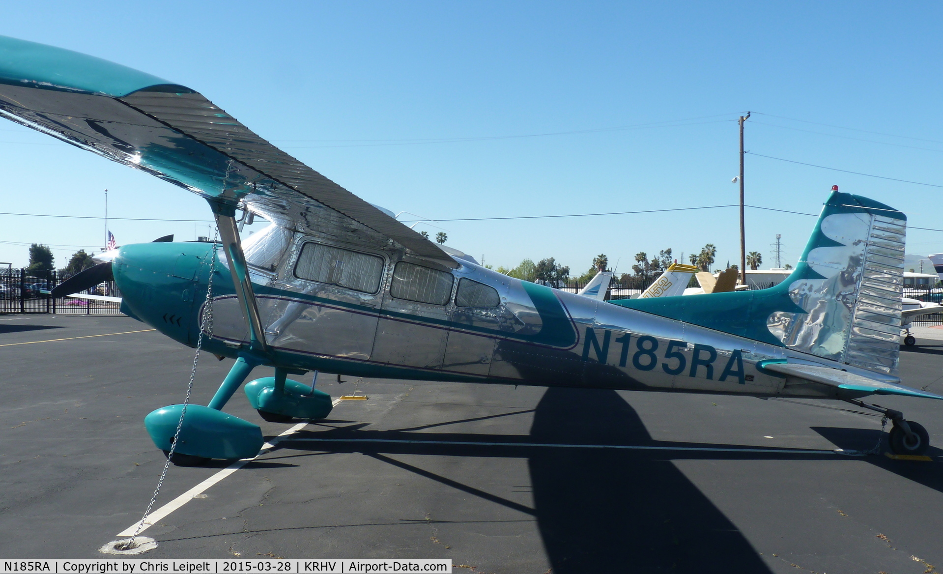 N185RA, Cessna 185 Skywagon C/N 185-1209, A beautiful local Cessna 185 parked near Aero Dynamic Aviation at Reid Hillview Airport, CA.
