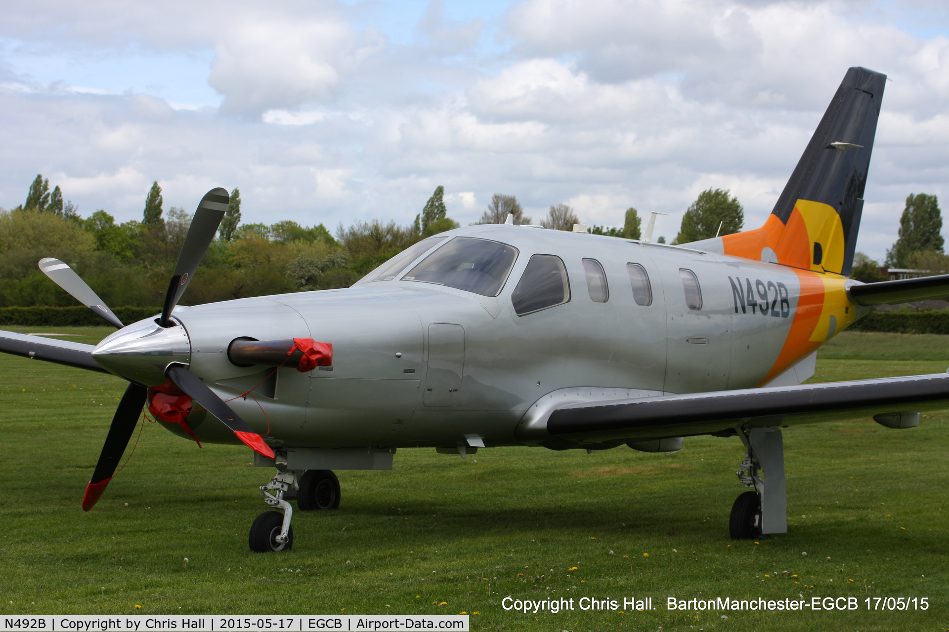 N492B, 2008 Socata TBM-850 C/N 455, visitor at Barton