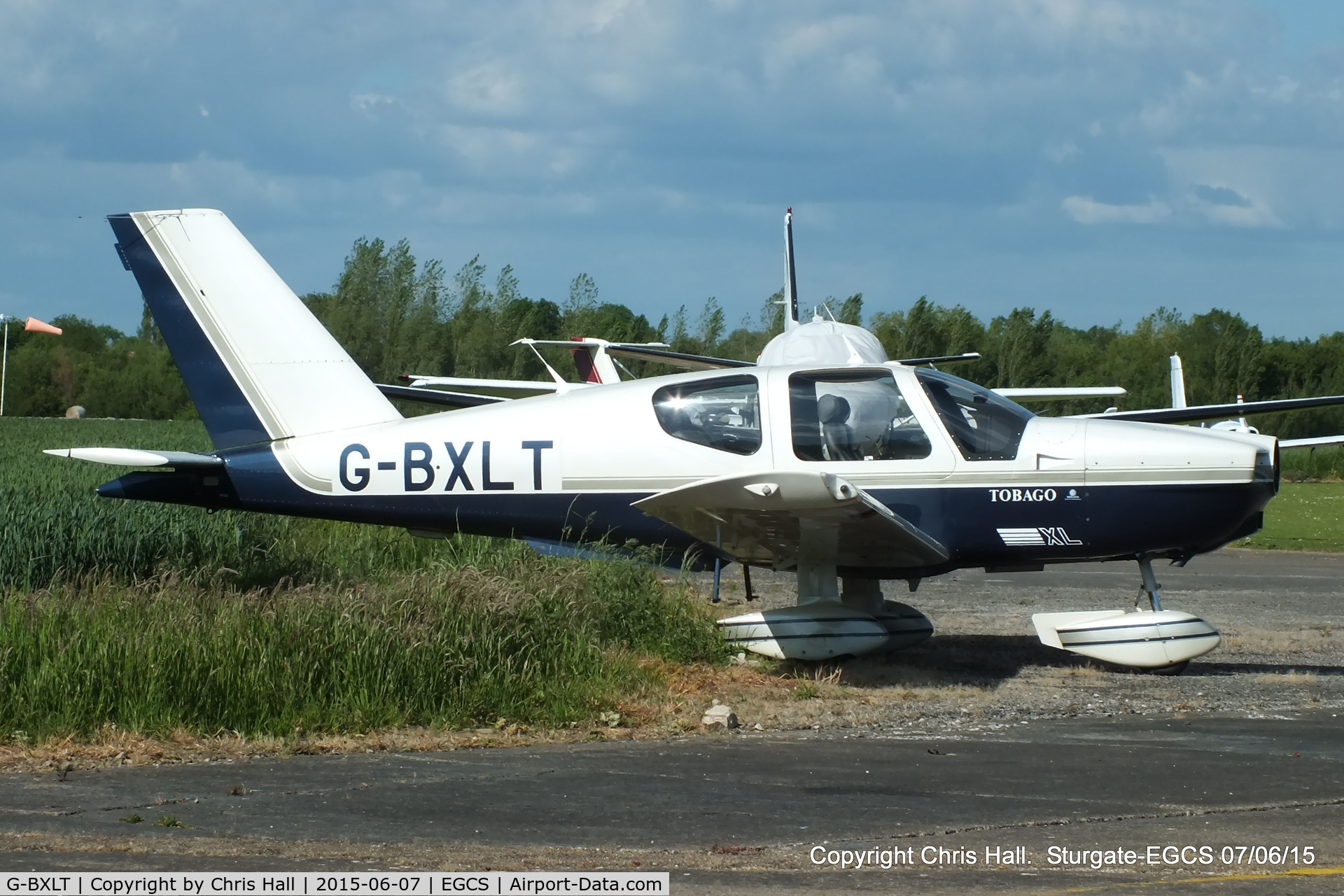 G-BXLT, 1992 Socata TB-200 Tobago XL C/N 1457, parked at Sturgate