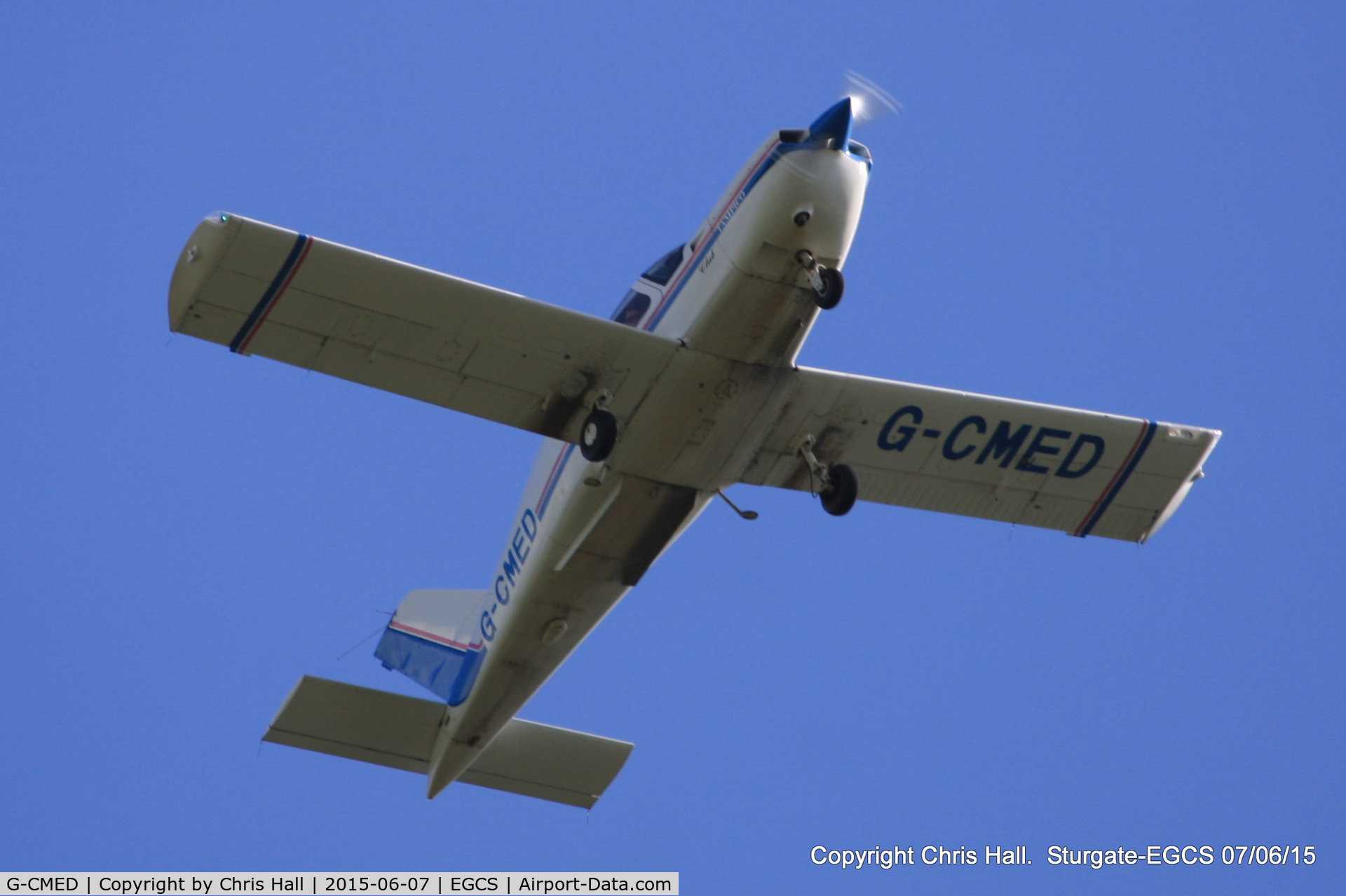 G-CMED, 2000 Socata TB-9 Tampico C/N 1867, overhead Sturgate