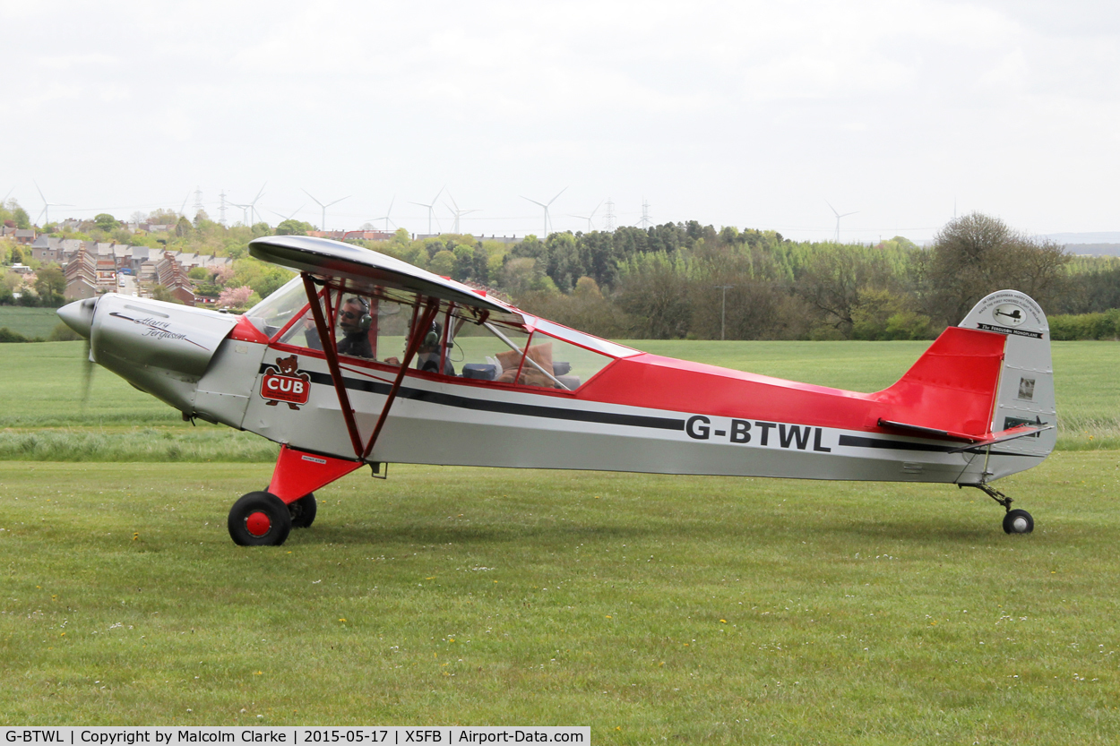 G-BTWL, 1992 Wag-Aero Sport Trainer C/N PFA 108-10893, Wag-Aero Sport Trainer at the opening of Fishburn Airfield's new clubhouse, May 17th 2015.