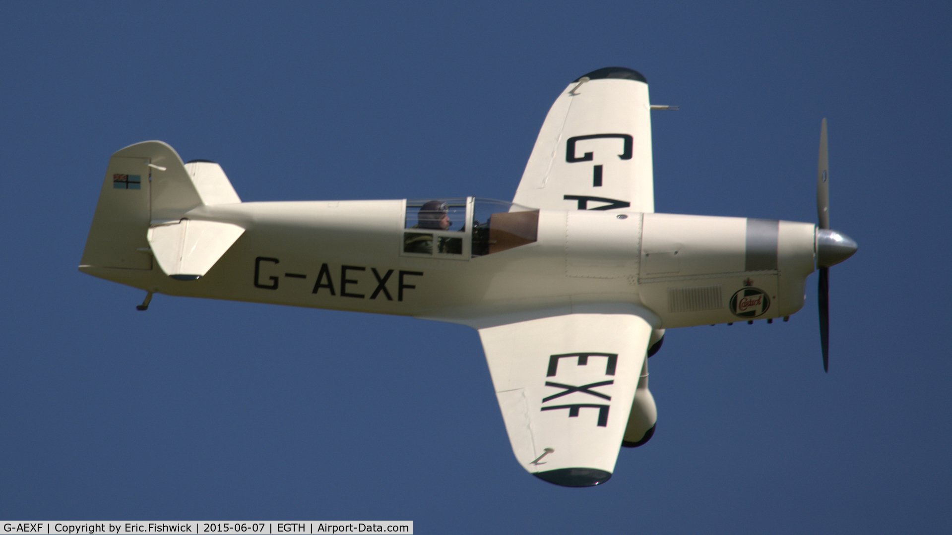G-AEXF, 1936 Percival E-2H Mew Gull C/N E22, 42. G-AEXF in display mode at The Shuttleworth Flying Day and LAA Party in the Park, June 2015.