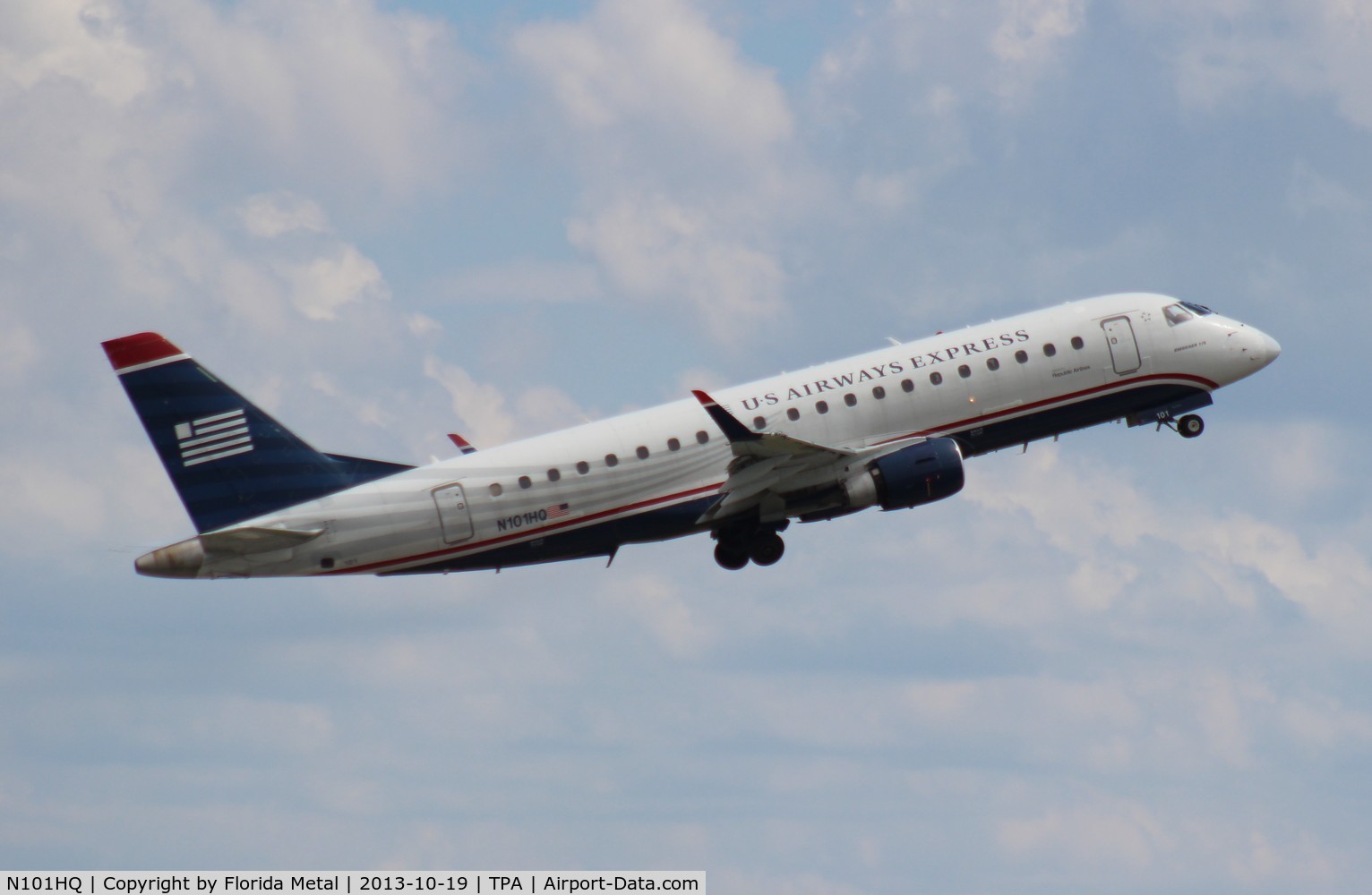 N101HQ, 2007 Embraer 175LR (ERJ-170-200LR) C/N 17000156, USAirways E175