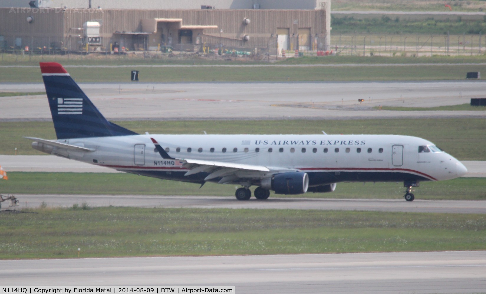 N114HQ, 2007 Embraer 175LR (ERJ-170-200LR) C/N 17000179, US Airways E175
