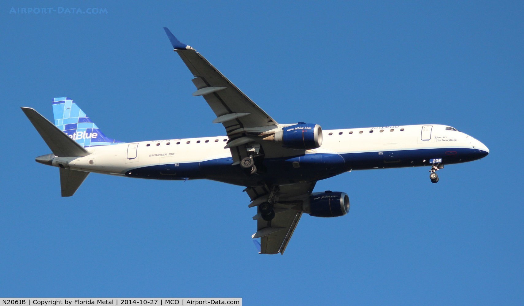 N206JB, 2006 Embraer 190AR (ERJ-190-100IGW) C/N 19000025, Jet Blue