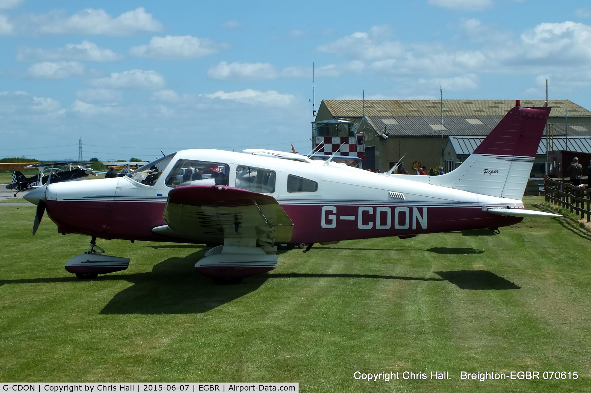 G-CDON, 1982 Piper PA-28-161 Cherokee Warrior II C/N 28-8216185, at Breighton's Summer fly in