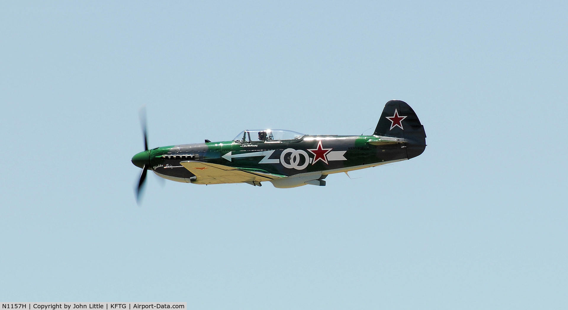 N1157H, 1994 Yakovlev Yak-9U-M C/N 0470402, Fly By Russian Design mix between Mustang and Spitifire