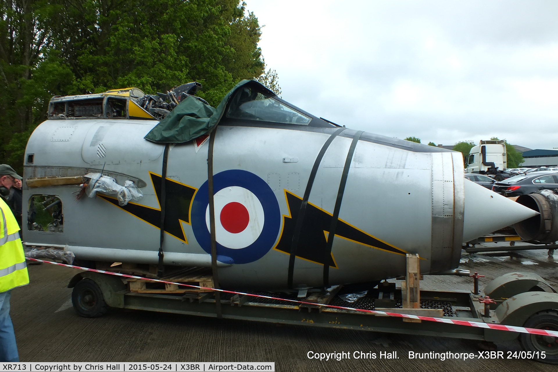 XR713, 1964 English Electric Lightning F.3 C/N 95196, at the Cold War Jets Open Day 2015