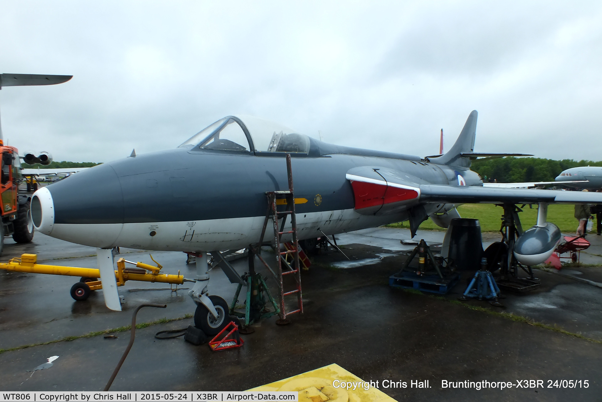 WT806, 1955 Hawker Hunter GA.11 C/N 41H-670749, at the Cold War Jets Open Day 2015