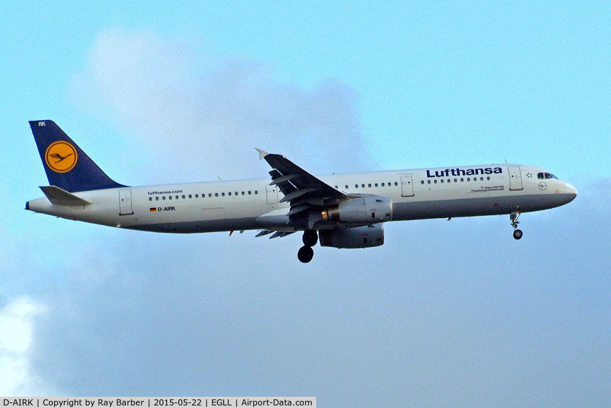 D-AIRK, 1994 Airbus A321-131 C/N 0502, Airbus A321-131 [0502] (Lufthansa) Home~G 22/5/2015