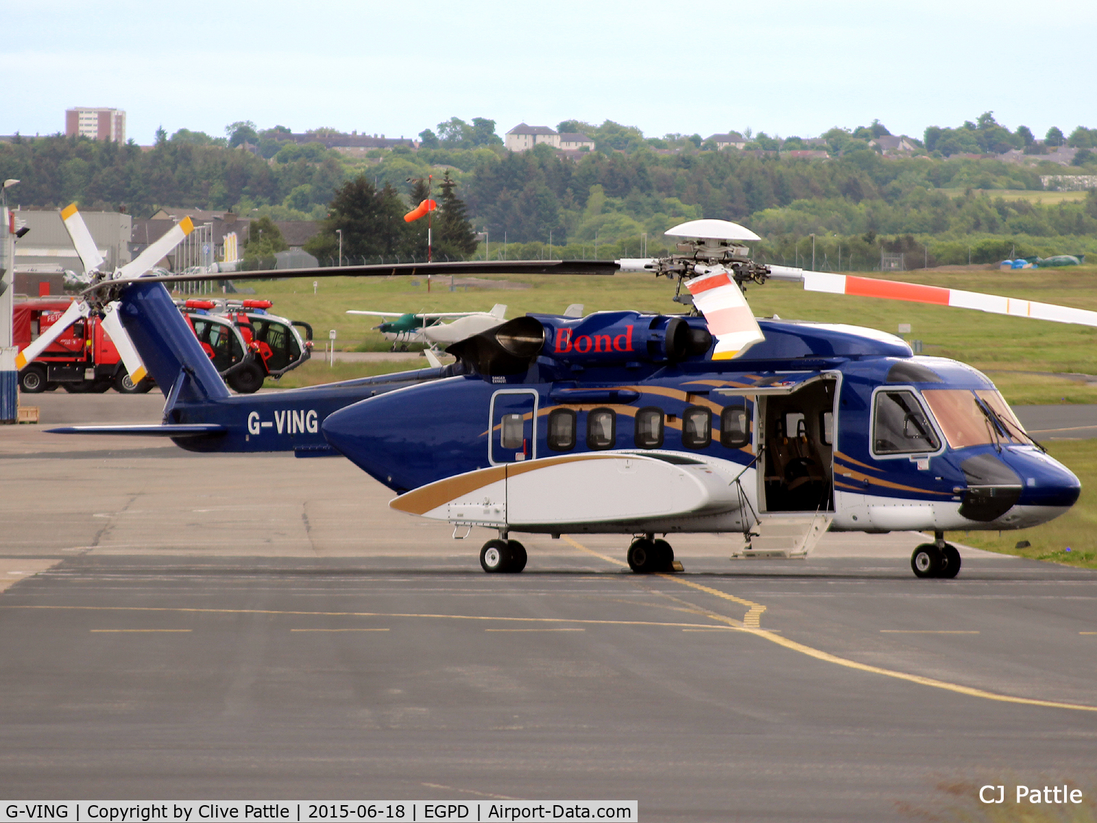 G-VING, 2013 Sikorsky S-92A C/N 920207, On the Bond Ramp at Aberdeen EGPD