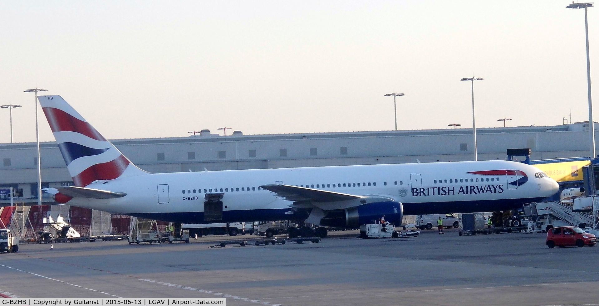 G-BZHB, 1998 Boeing 767-336 C/N 29231, At Athens