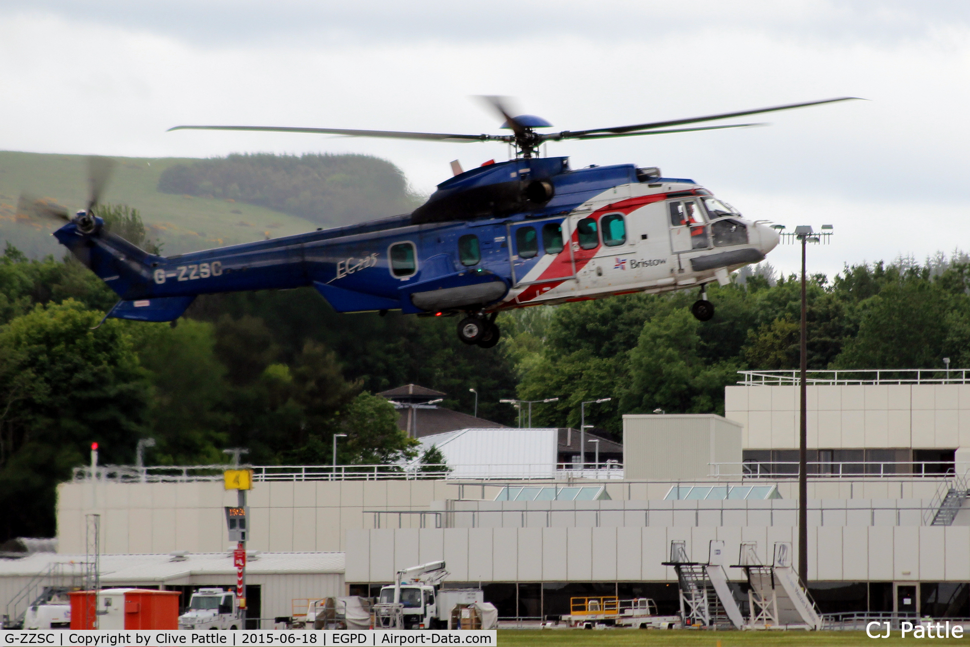 G-ZZSC, 2006 Eurocopter EC-225LP Super Puma Mk2+ C/N 2654, In action at Aberdeen Airport, Scotland EGPD
