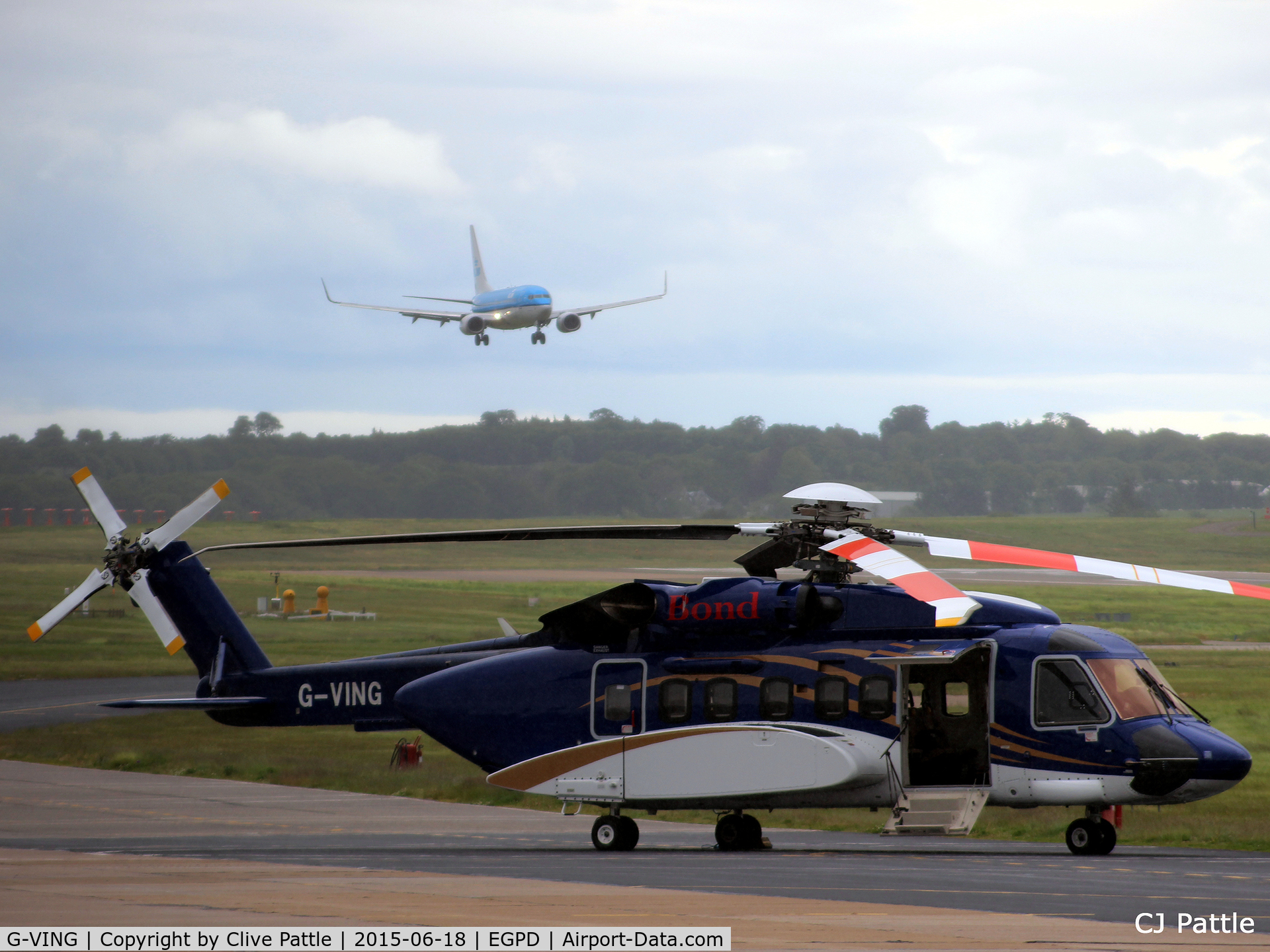 G-VING, 2013 Sikorsky S-92A C/N 920207, Action at Aberdeen Airport, Scotland EGPD