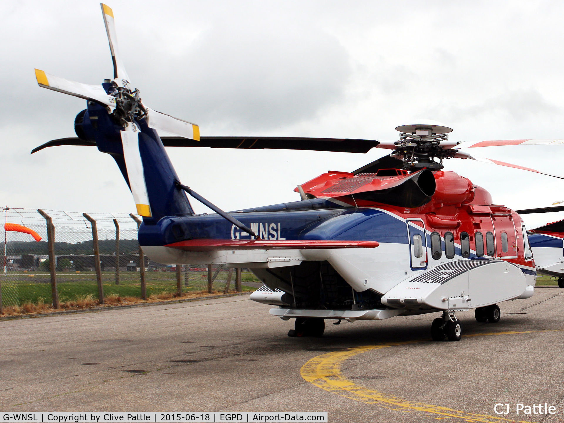 G-WNSL, 2014 Sikorsky S-92A C/N 920241, In action at Aberdeen Airport, Scotland EGPD
