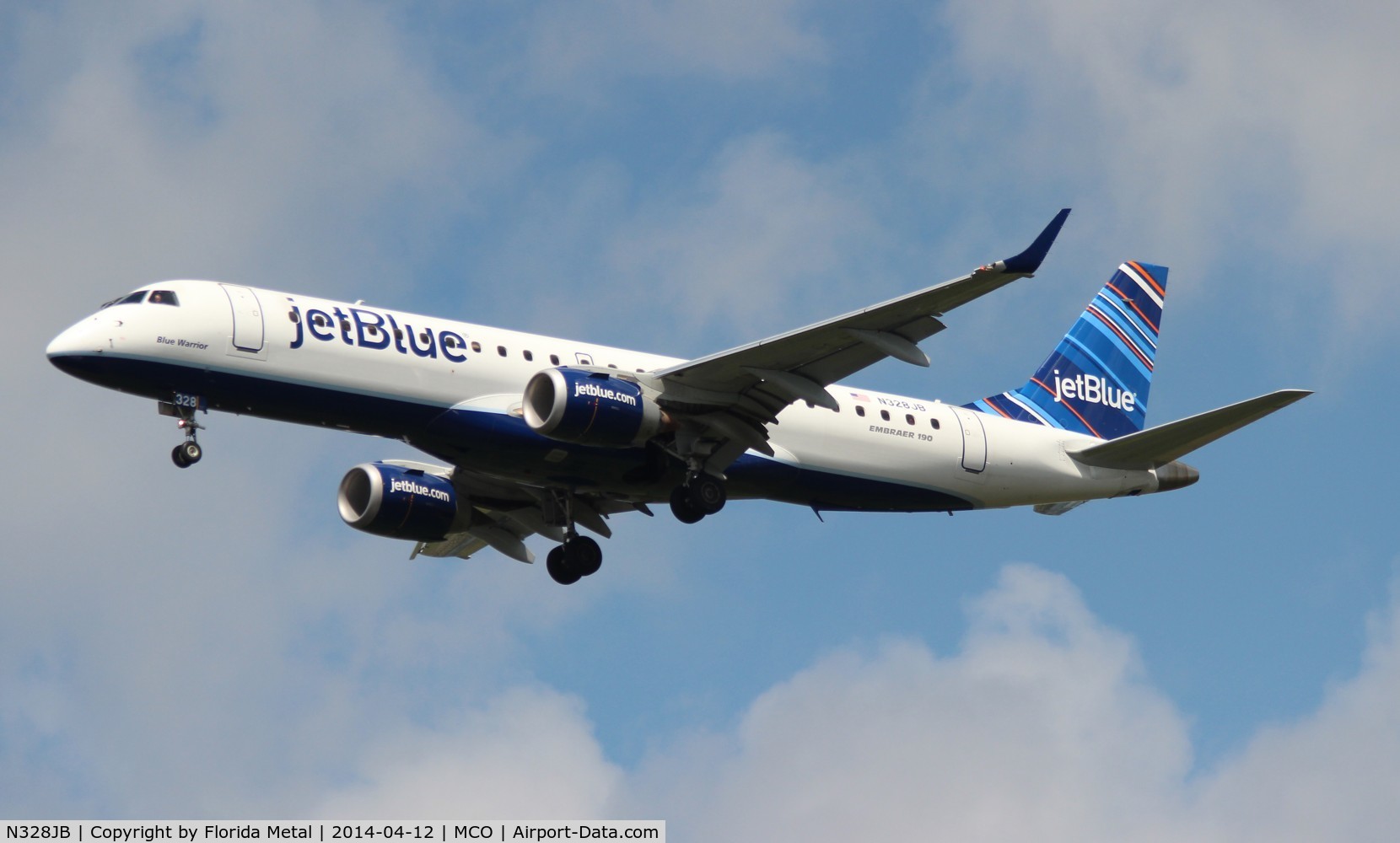 N328JB, Embraer ERJ-190-100 IGW 190AR C/N 19000422, Jet Blue