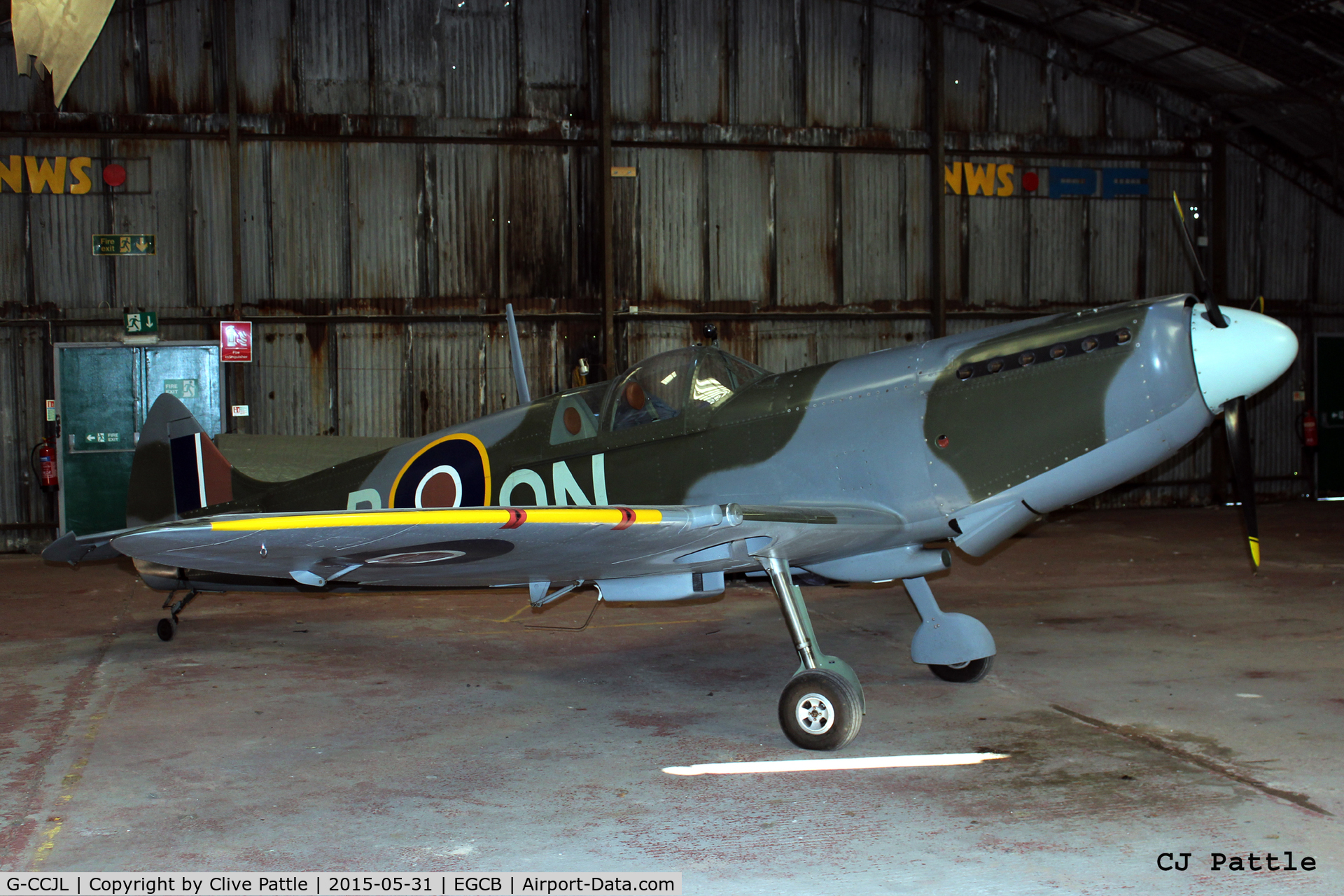 G-CCJL, 2007 Supermarine Aircraft Spitfire Mk.26 C/N PFA 324-14053, Hangared at Barton Airfield, Manchester - EGCB